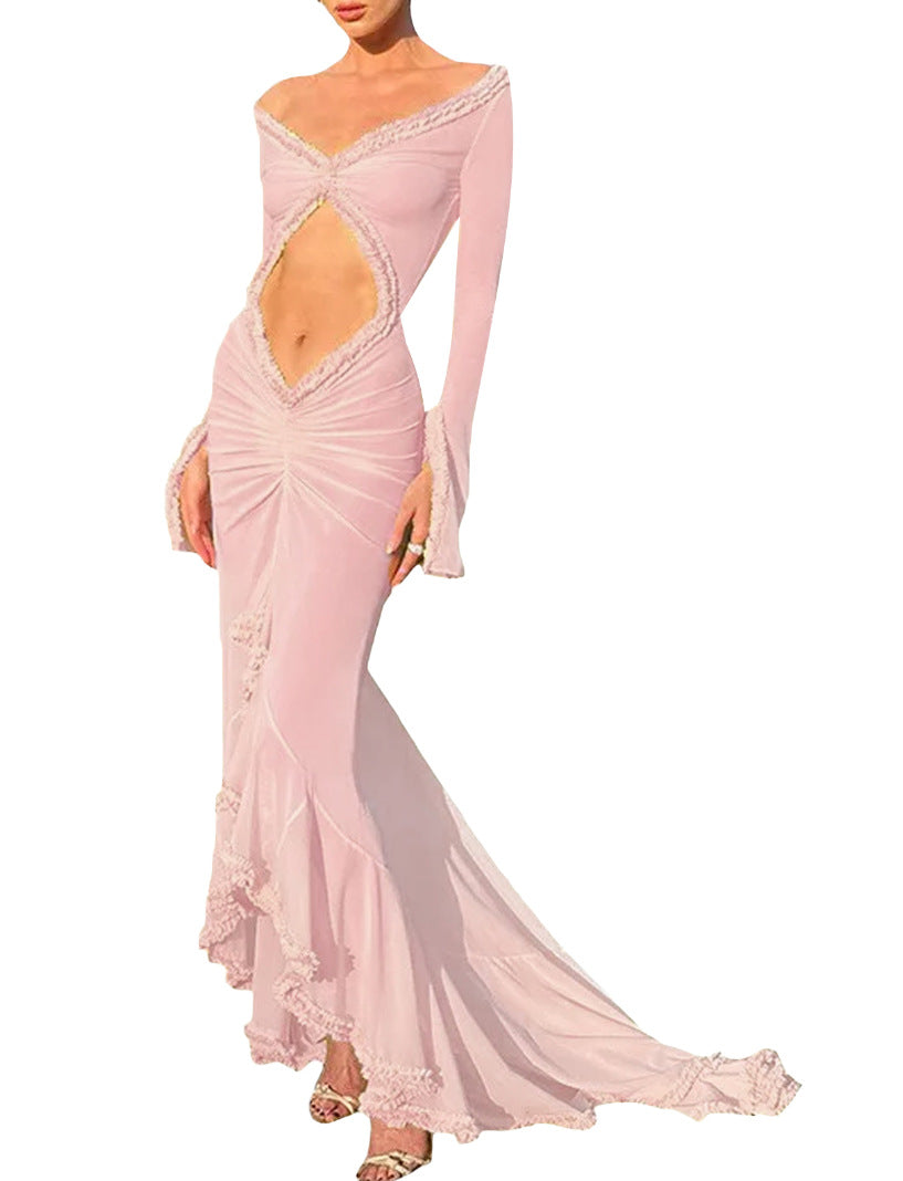 Style High Sense Temperament Goddess Slim Evening Dresses