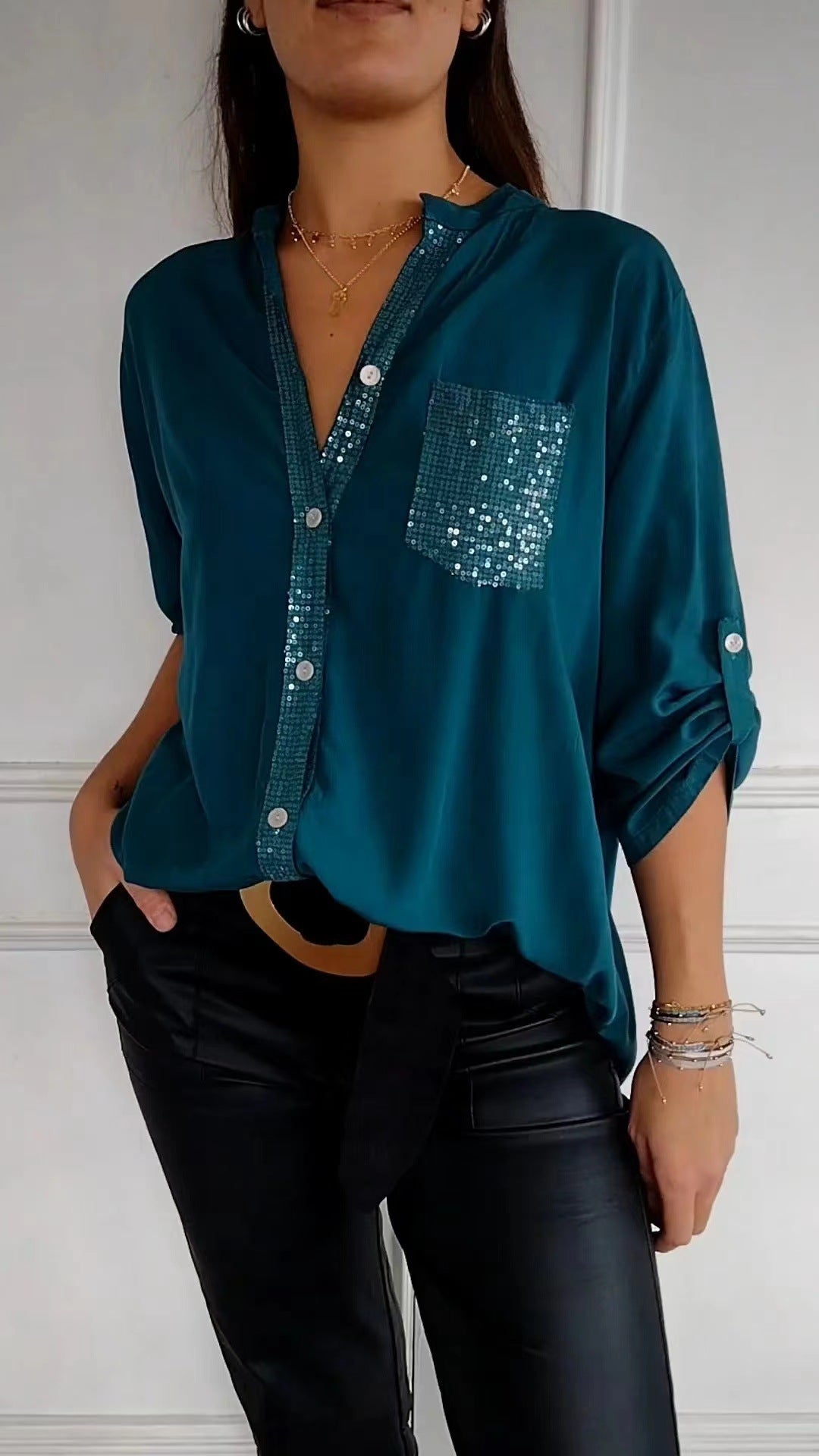 Comfortable Pretty Elegant Commute Style Shirt Blouses