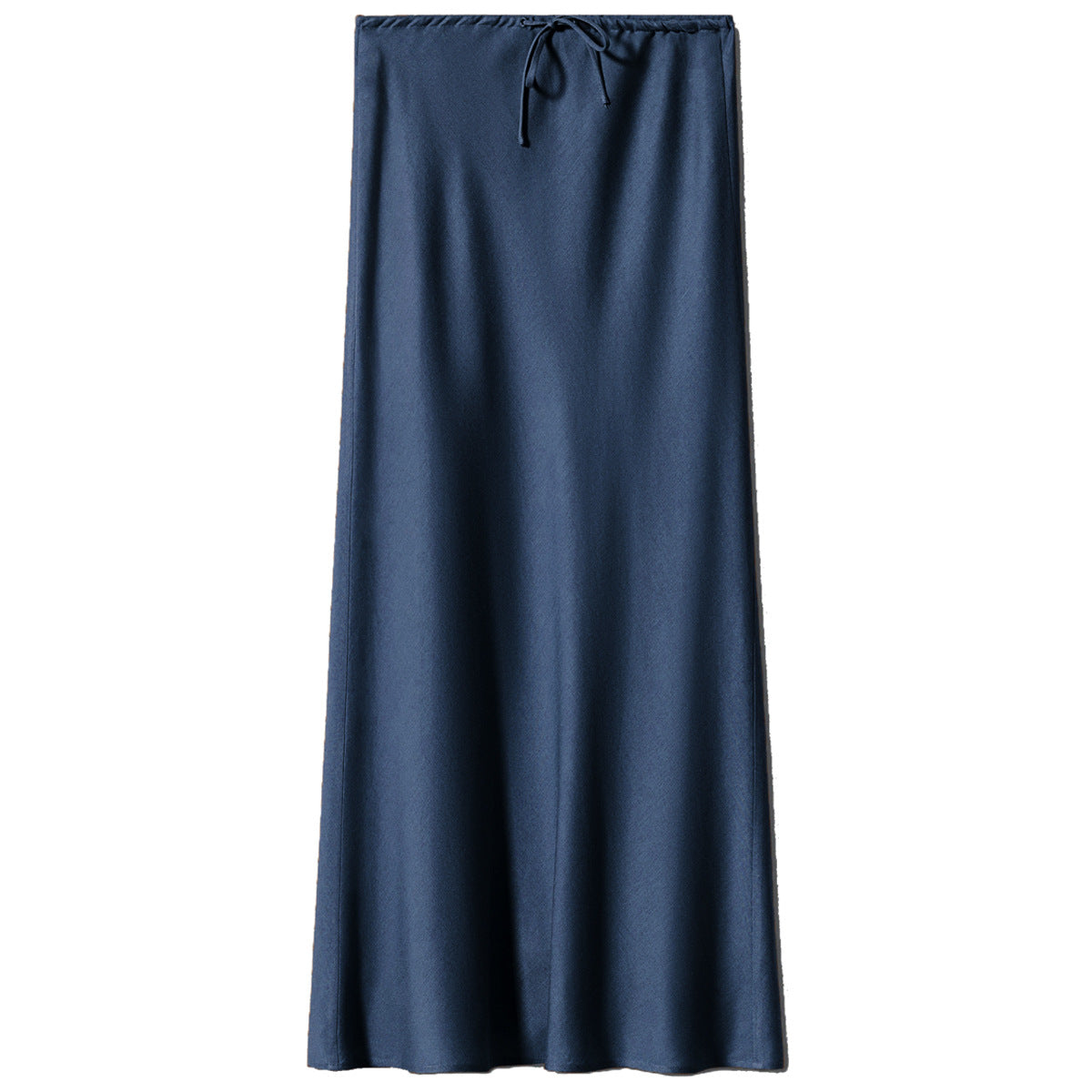 Women's Quality Satin Long Dress Waist Drawstring Skirts