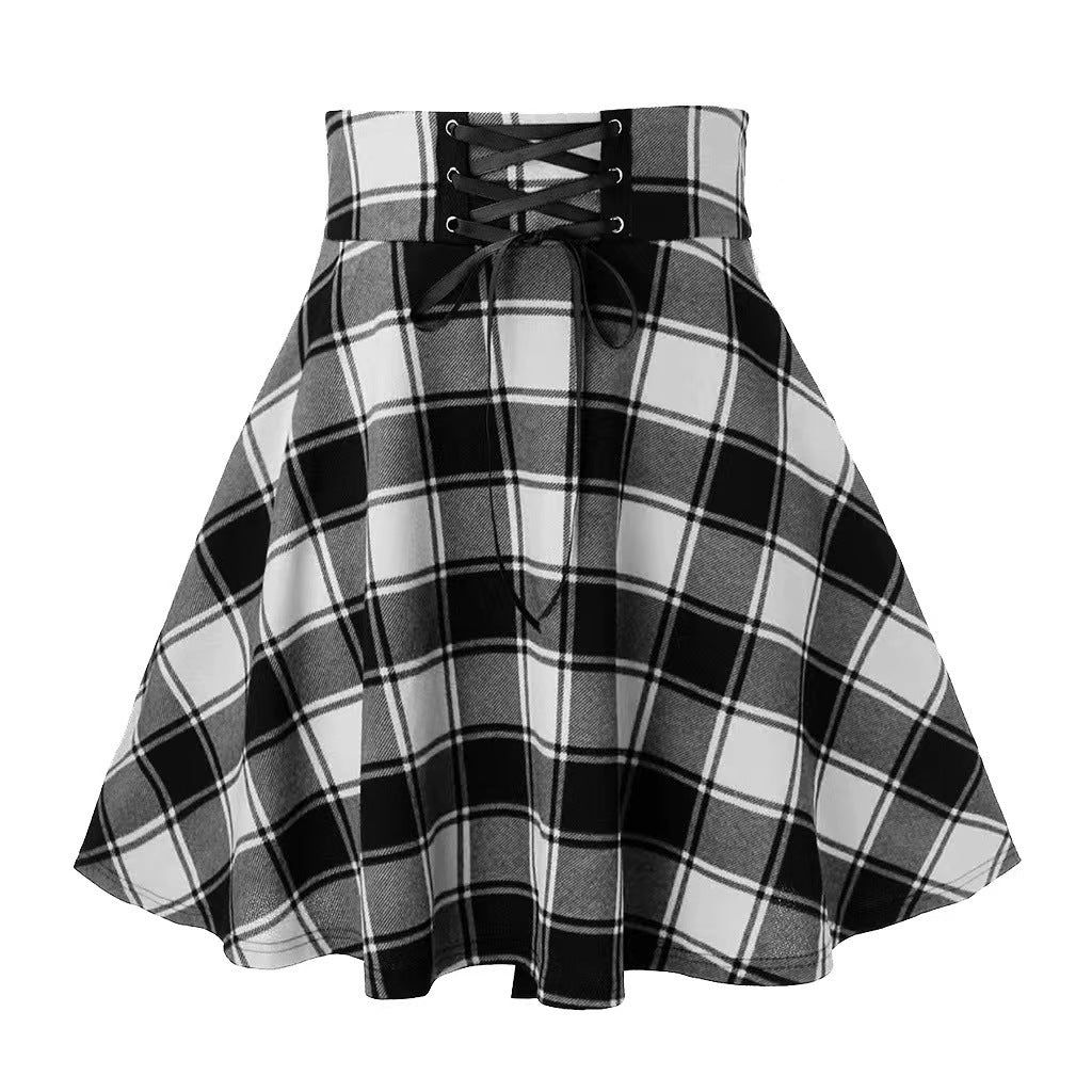 Graceful Charming Beautiful Trendy Fashion Plaid Skirts