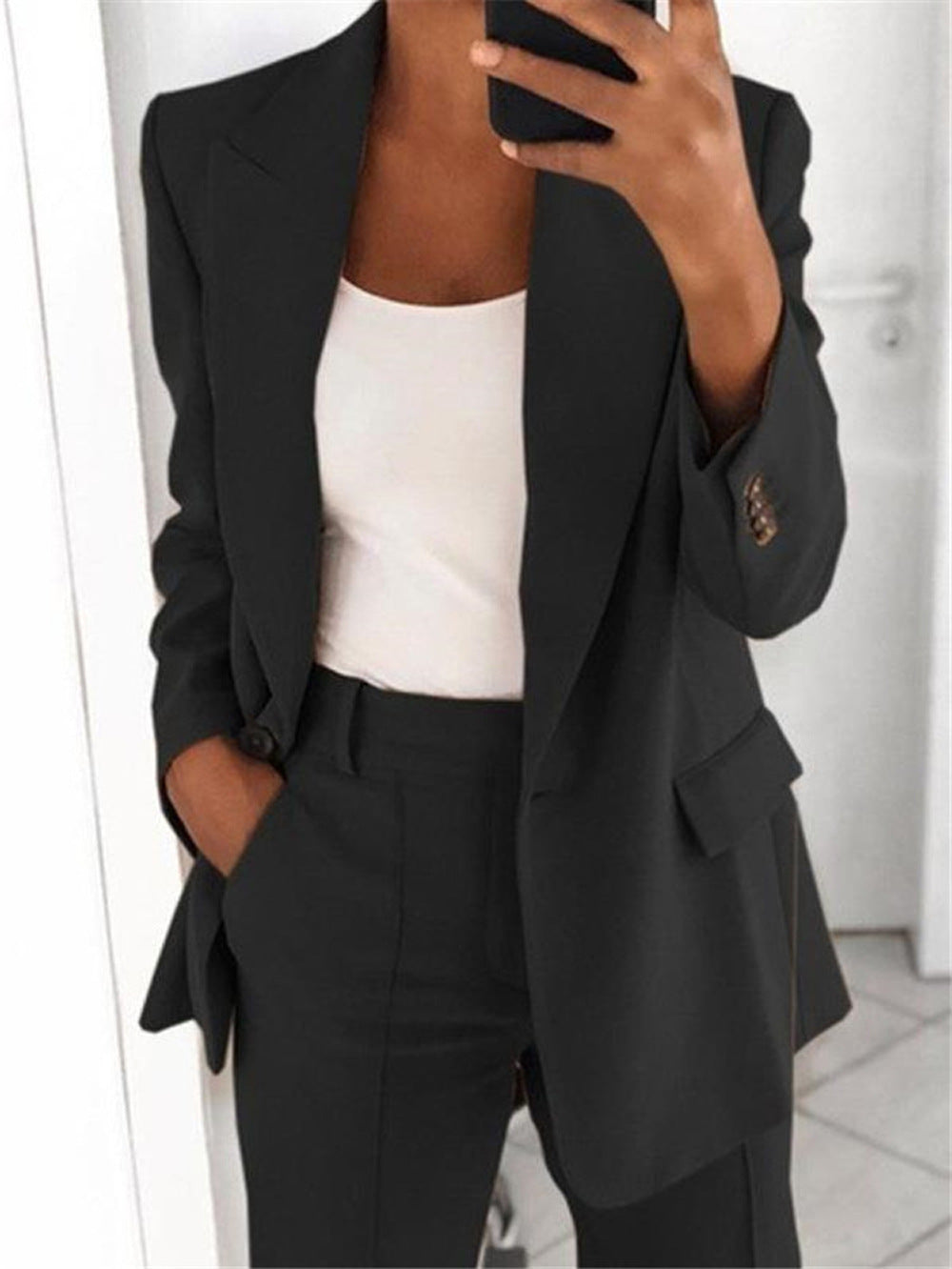 Women's Slouchy Fashion Lapel Graceful Business Blazers