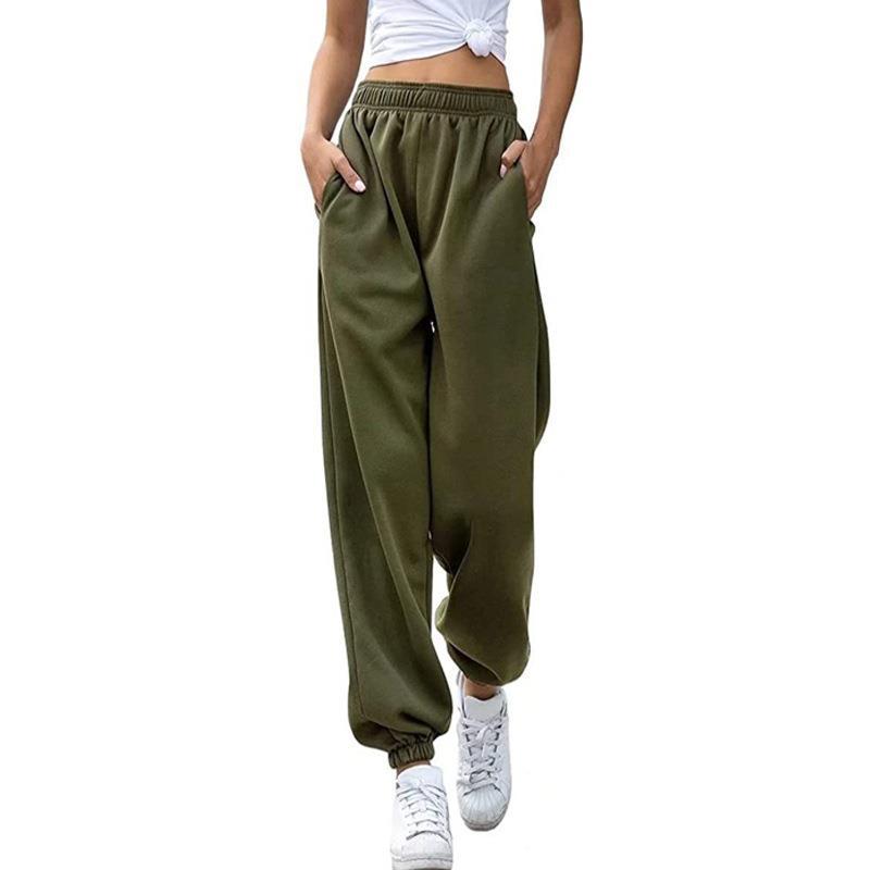 Women's High Waist Casual Sports Ankle Banded Pants