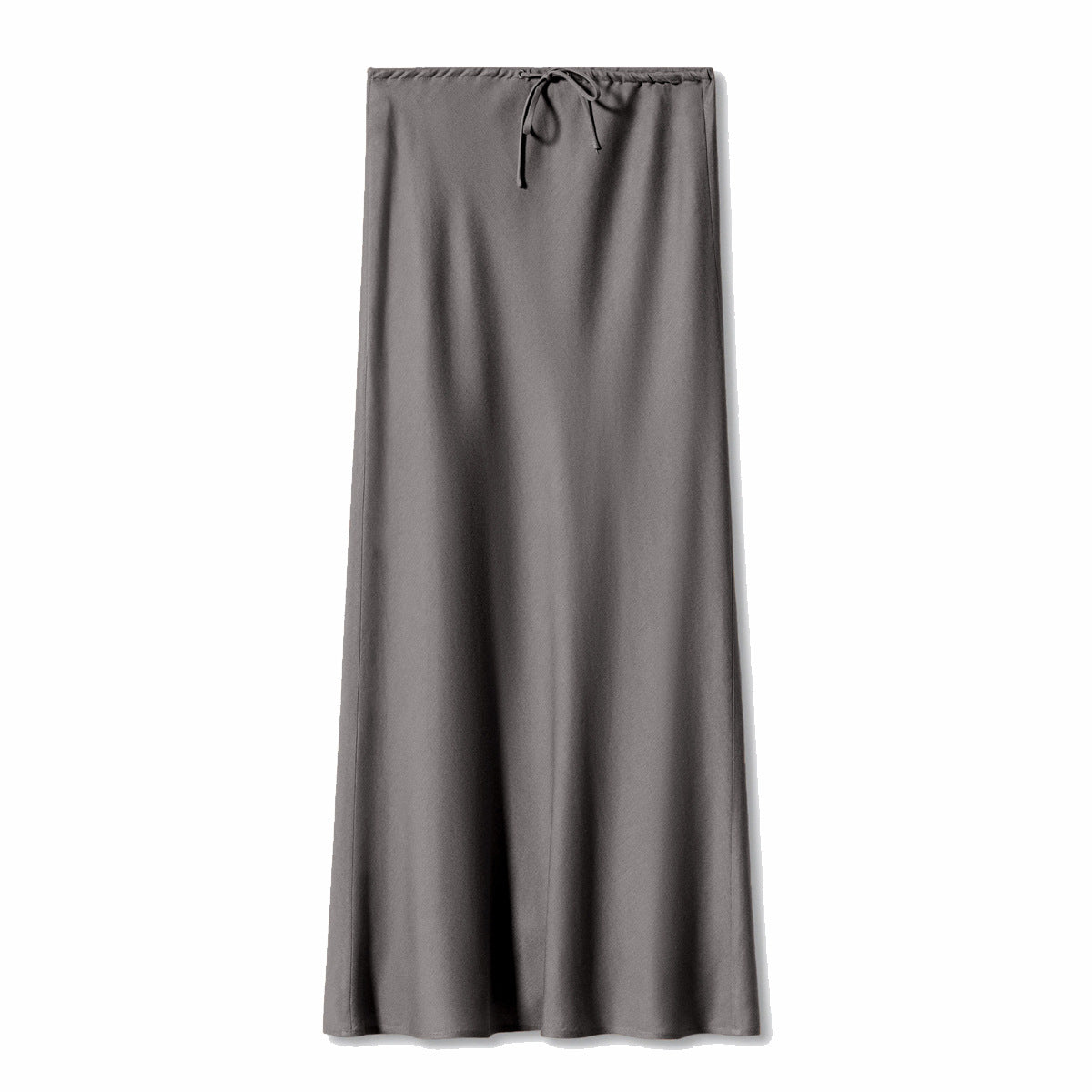 Women's Quality Satin Long Dress Waist Drawstring Skirts