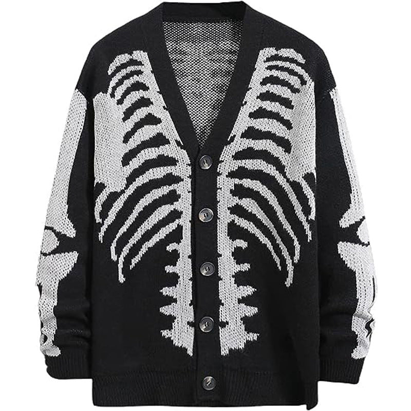 Women's Skull Jacquard Halloween Knitted For Sweaters