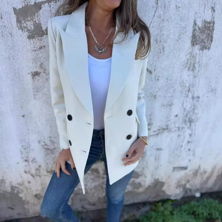 Women's Autumn Solid Color Fashion Long Sleeve Blazers