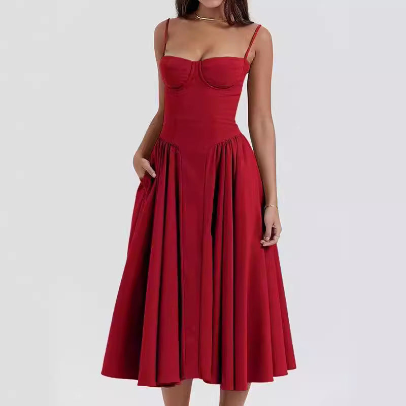 Autumn Sexy Elegant Sling Thick Dress Dresses