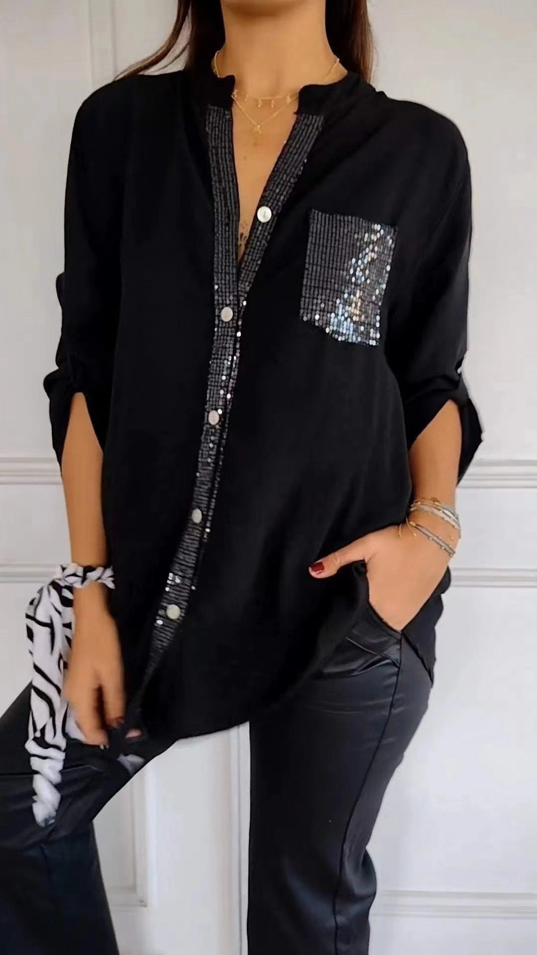 Comfortable Pretty Elegant Commute Style Shirt Blouses