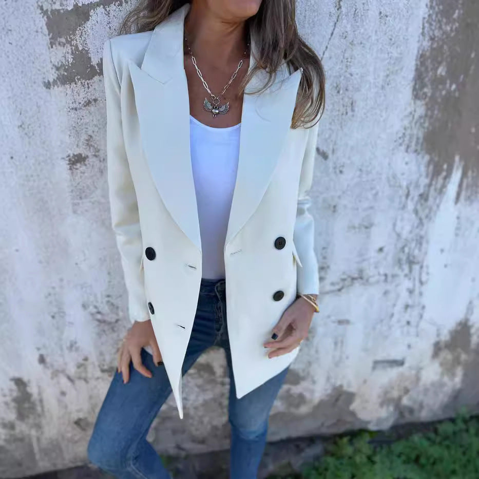 Women's Autumn Solid Color Fashion Long Sleeve Blazers