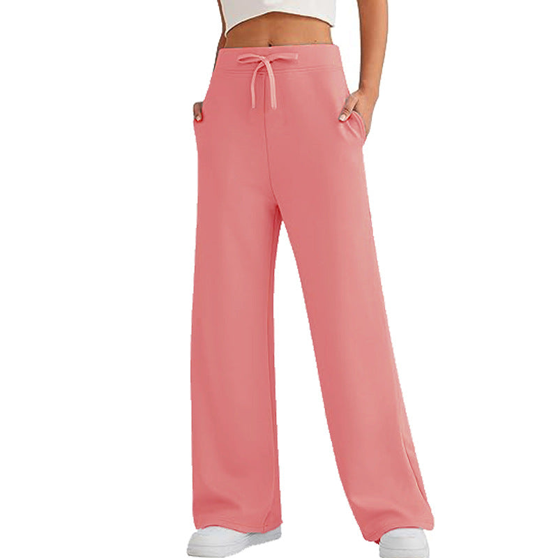 Women's Solid Color Casual Loose Wide Leg Pants