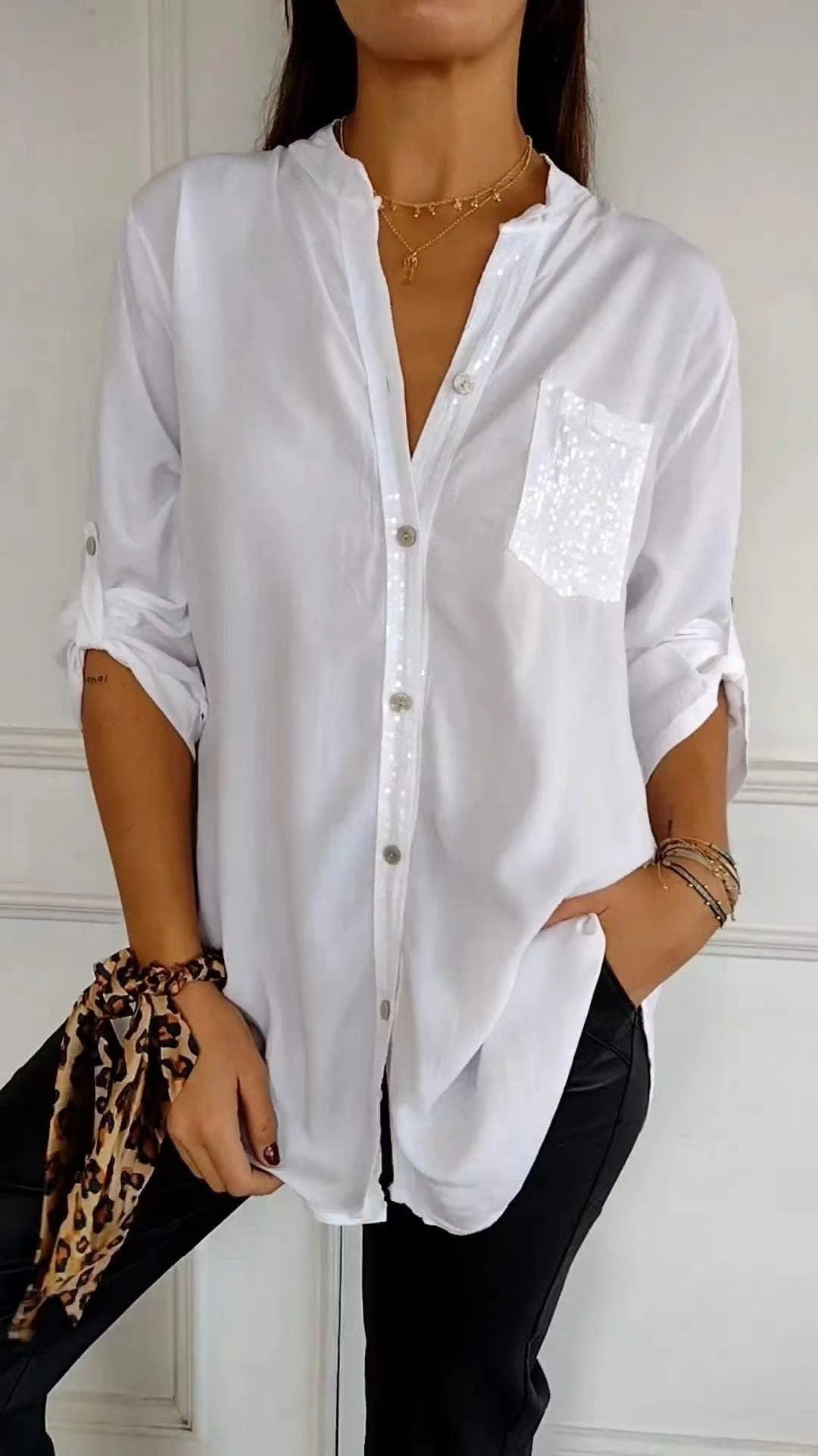 Comfortable Pretty Elegant Commute Style Shirt Blouses