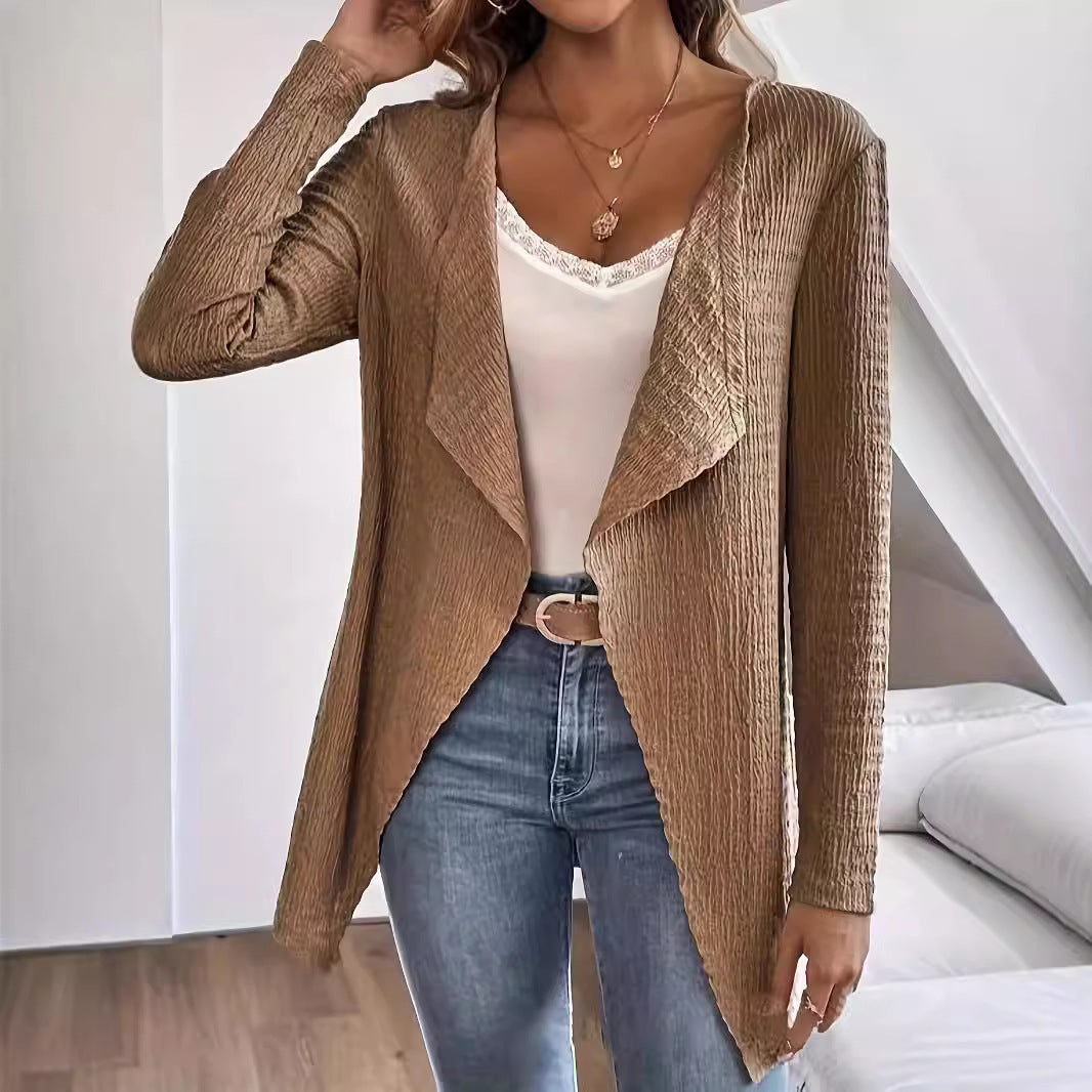 Women's Long Sleeve Solid Color Casual Loose Jackets