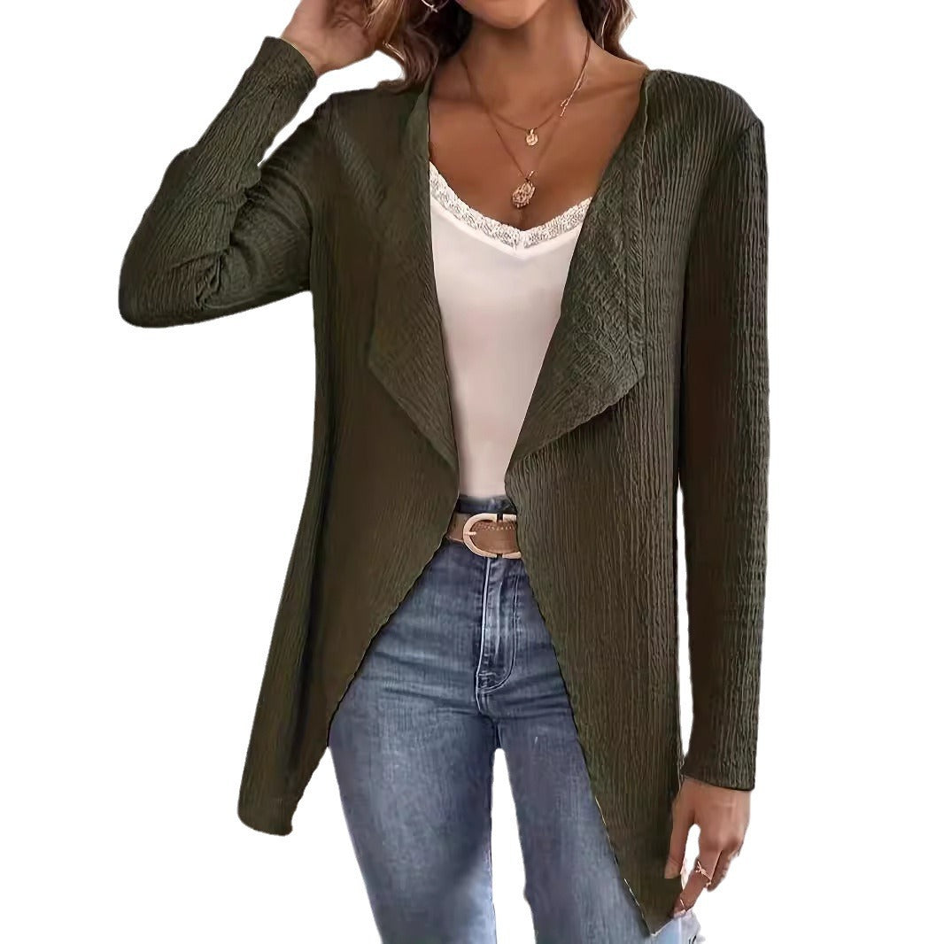 Women's Long Sleeve Solid Color Casual Loose Jackets