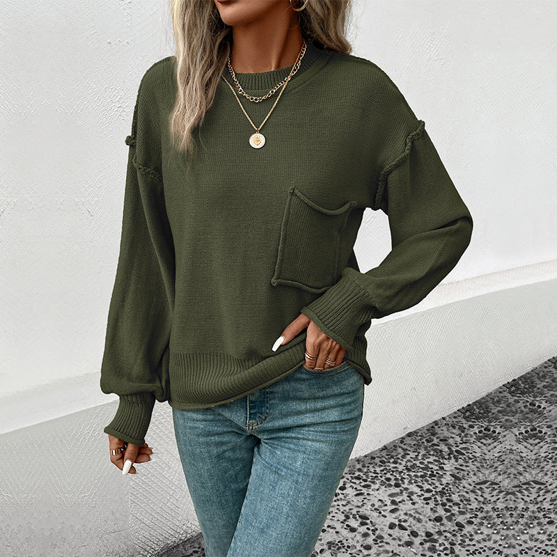 Women's Popular Fashion Wear Long Sleeve Solid Sweaters