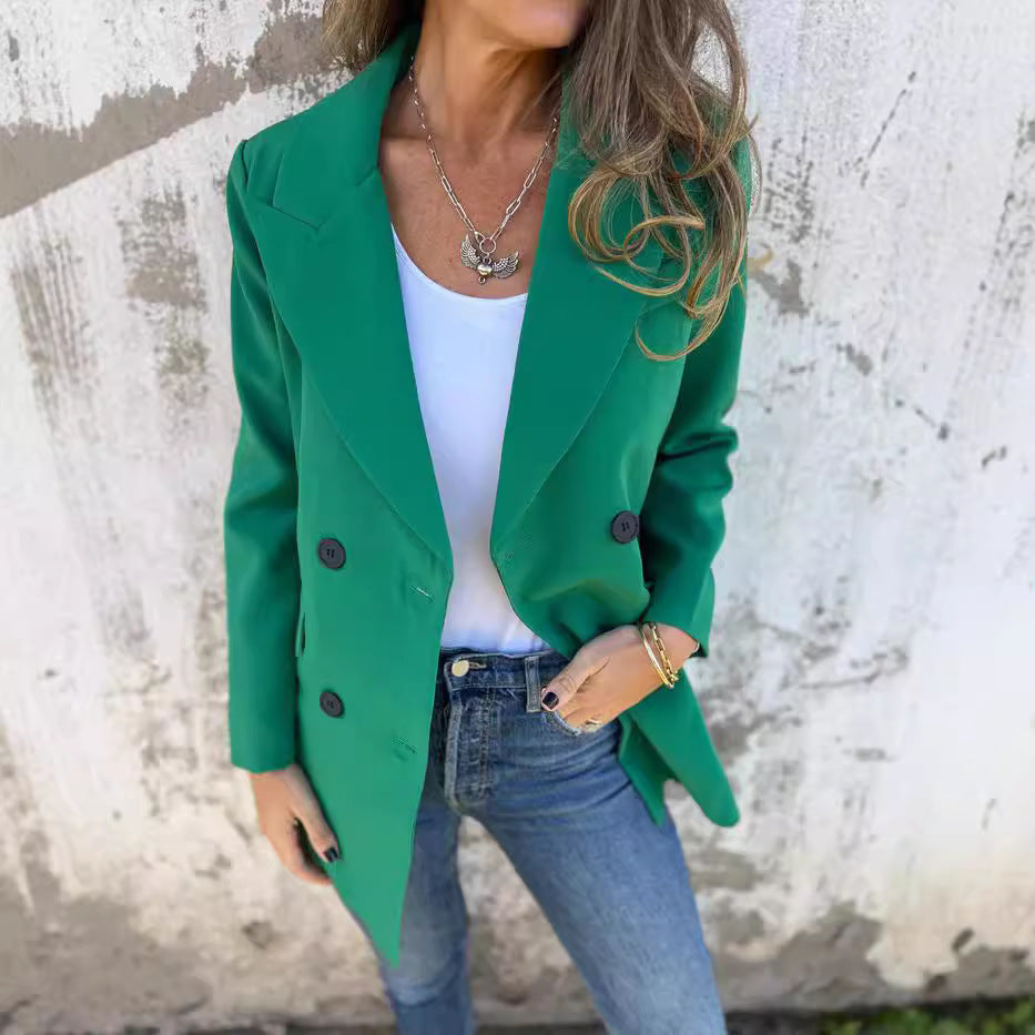 Women's Autumn Solid Color Fashion Long Sleeve Blazers