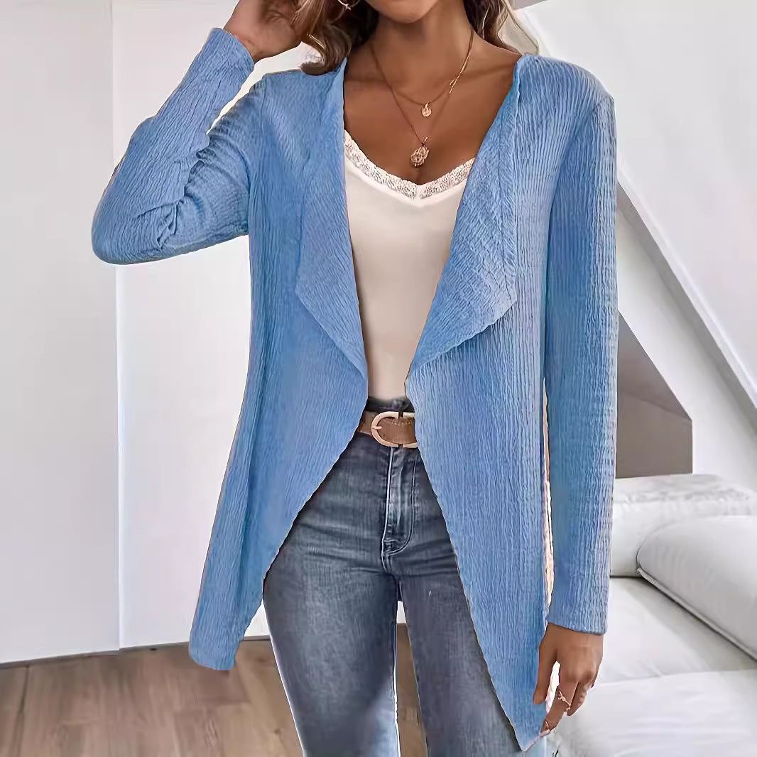 Women's Long Sleeve Solid Color Casual Loose Jackets