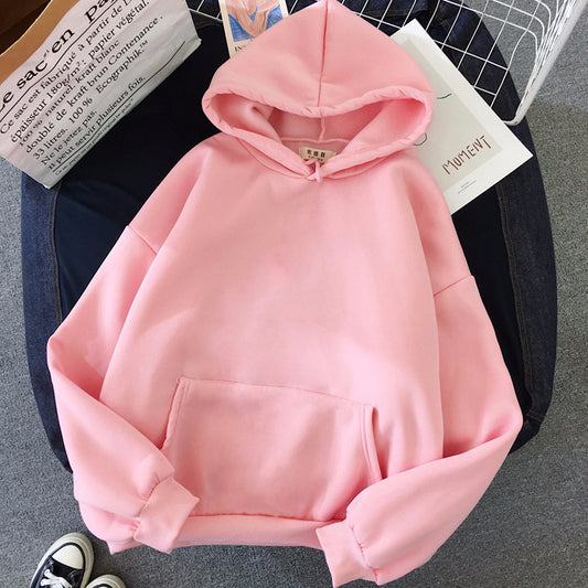 Women's Stylish Blank Solid Color Hoodie Sweaters