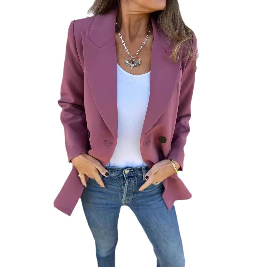 Women's Autumn Solid Color Fashion Long Sleeve Blazers