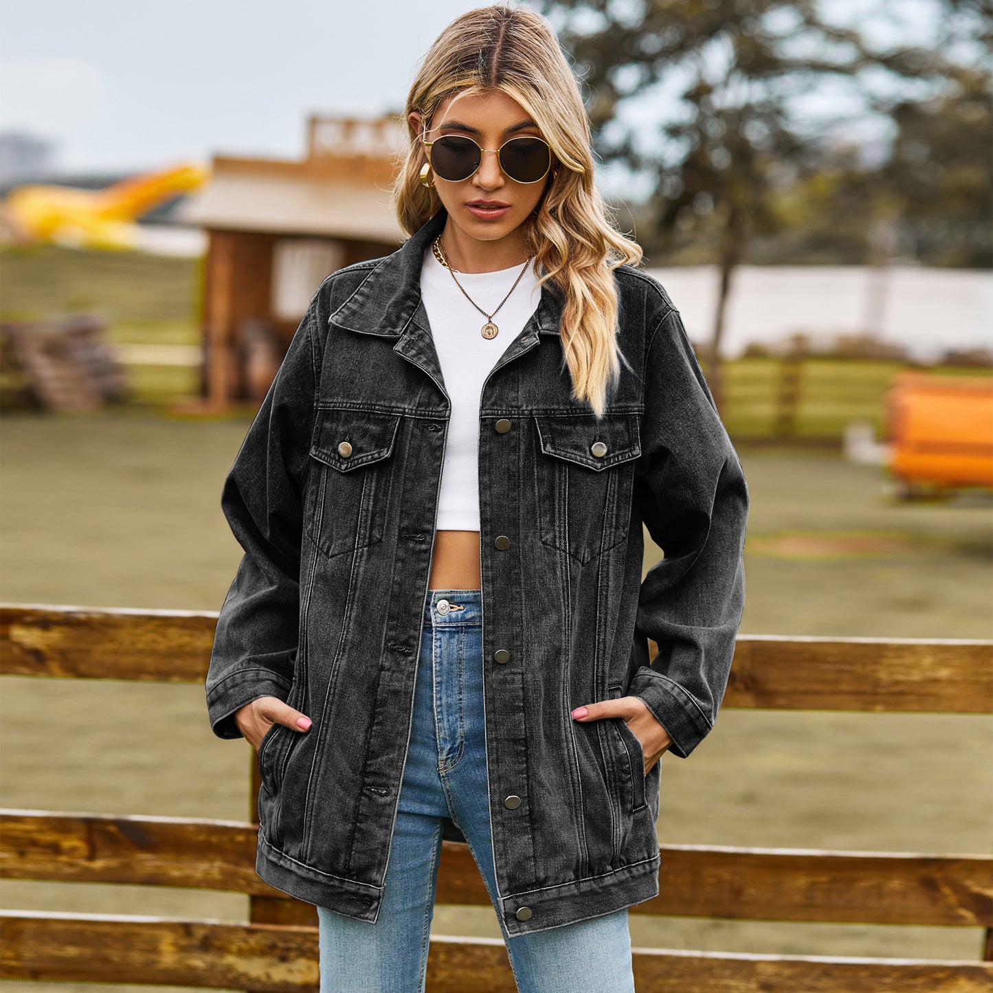 Women's Classic Retro Loose Denim For Jackets