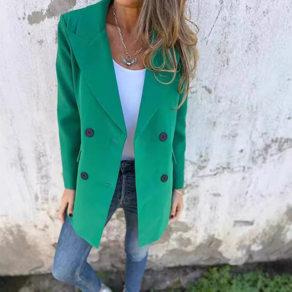 Women's Autumn Solid Color Fashion Long Sleeve Blazers