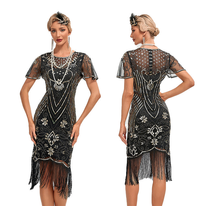 Dance Party Embroidery Tassel Dress Cocktail Evening Dresses