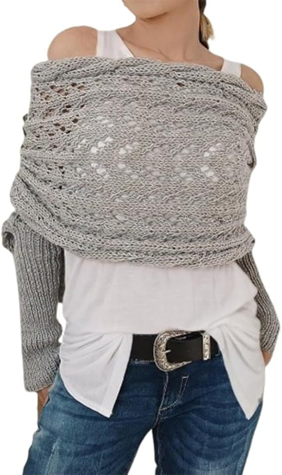 Women's Wool Scarf Twist Hollow Lengthened Double Knitwear