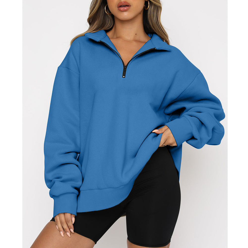 Sweat à capuche Veet pour femme, couleur unie, ample, sans pull