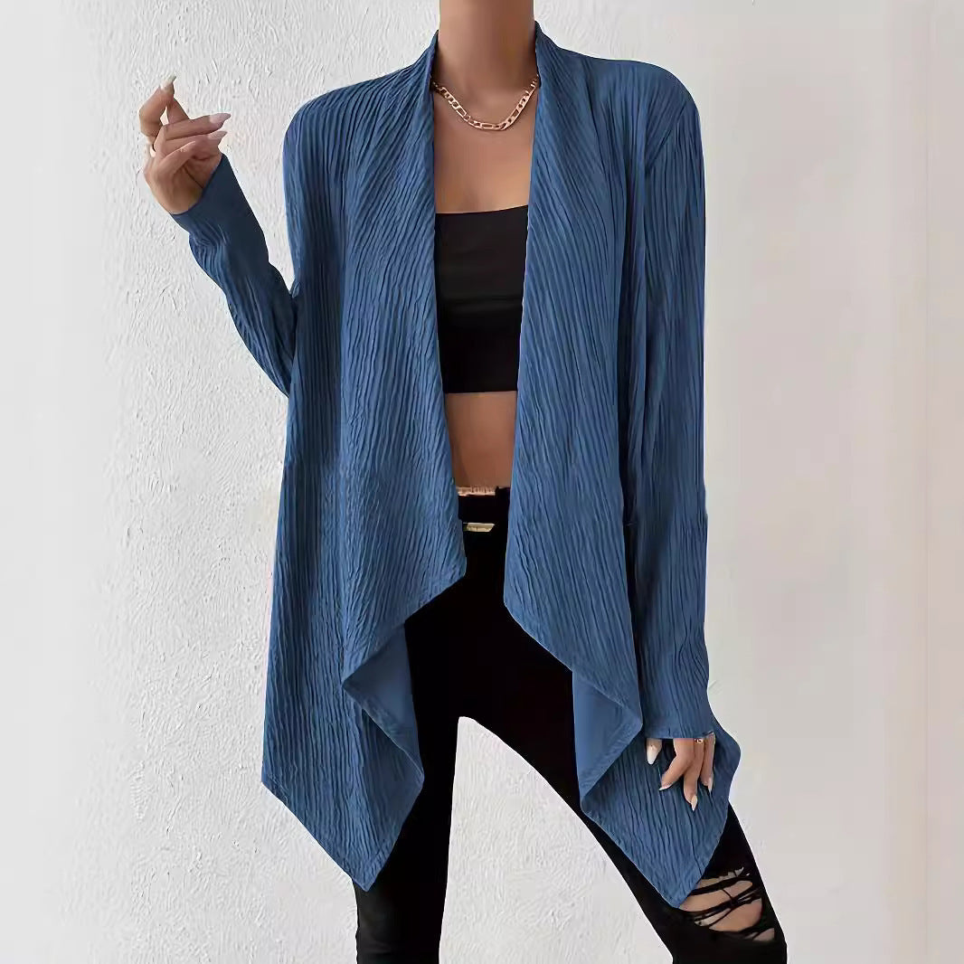 Women's Solid Color Long Sleeve Temperament Leisure Coats