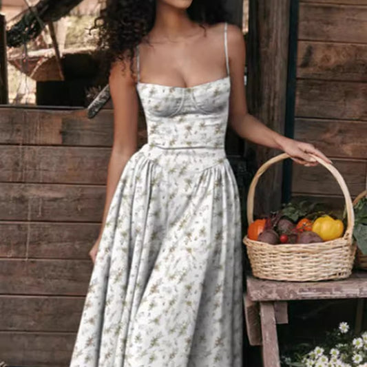 Robe longue rétro française pour femme, style cour