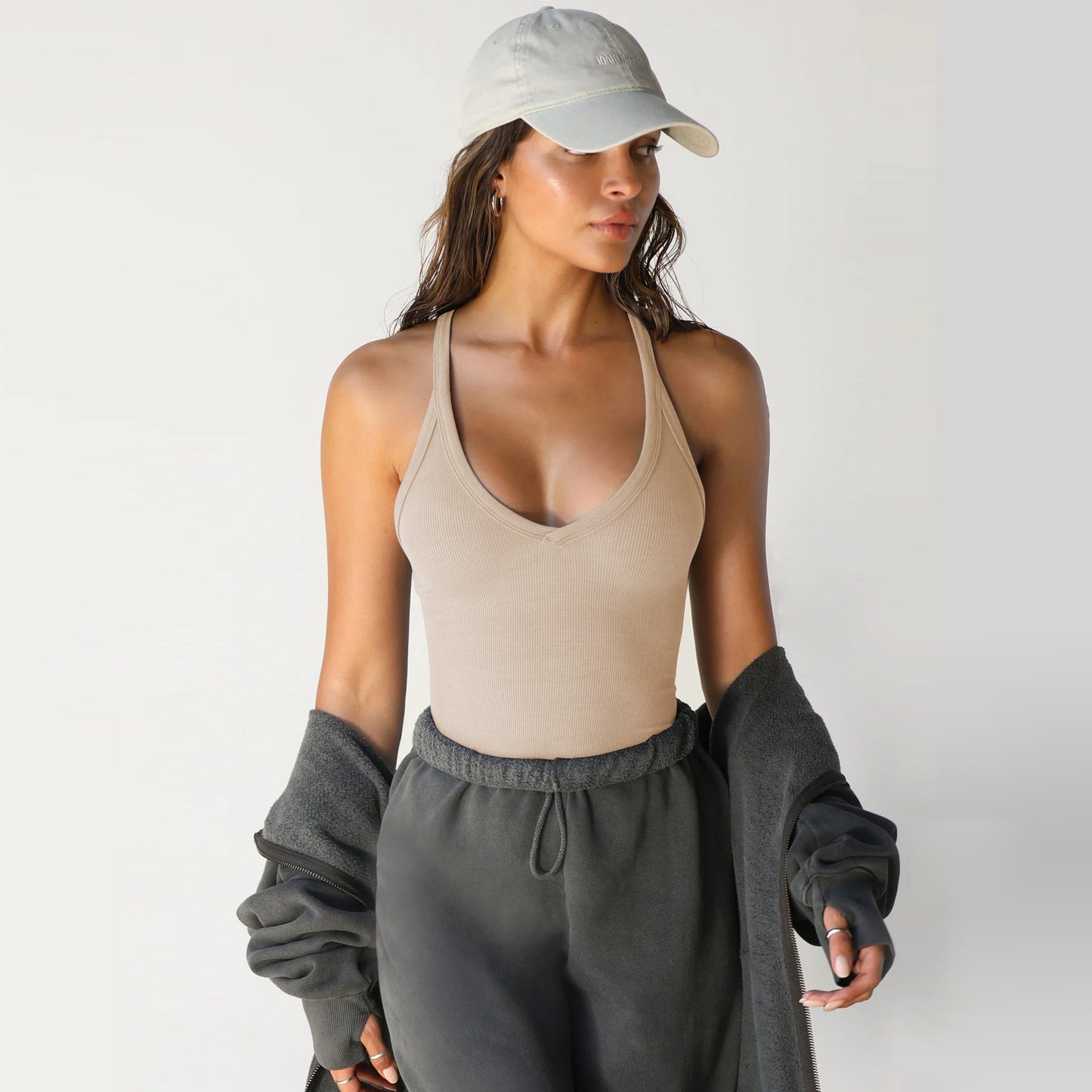 Hauts d'intérieur sexy et slim en tricot pour femme