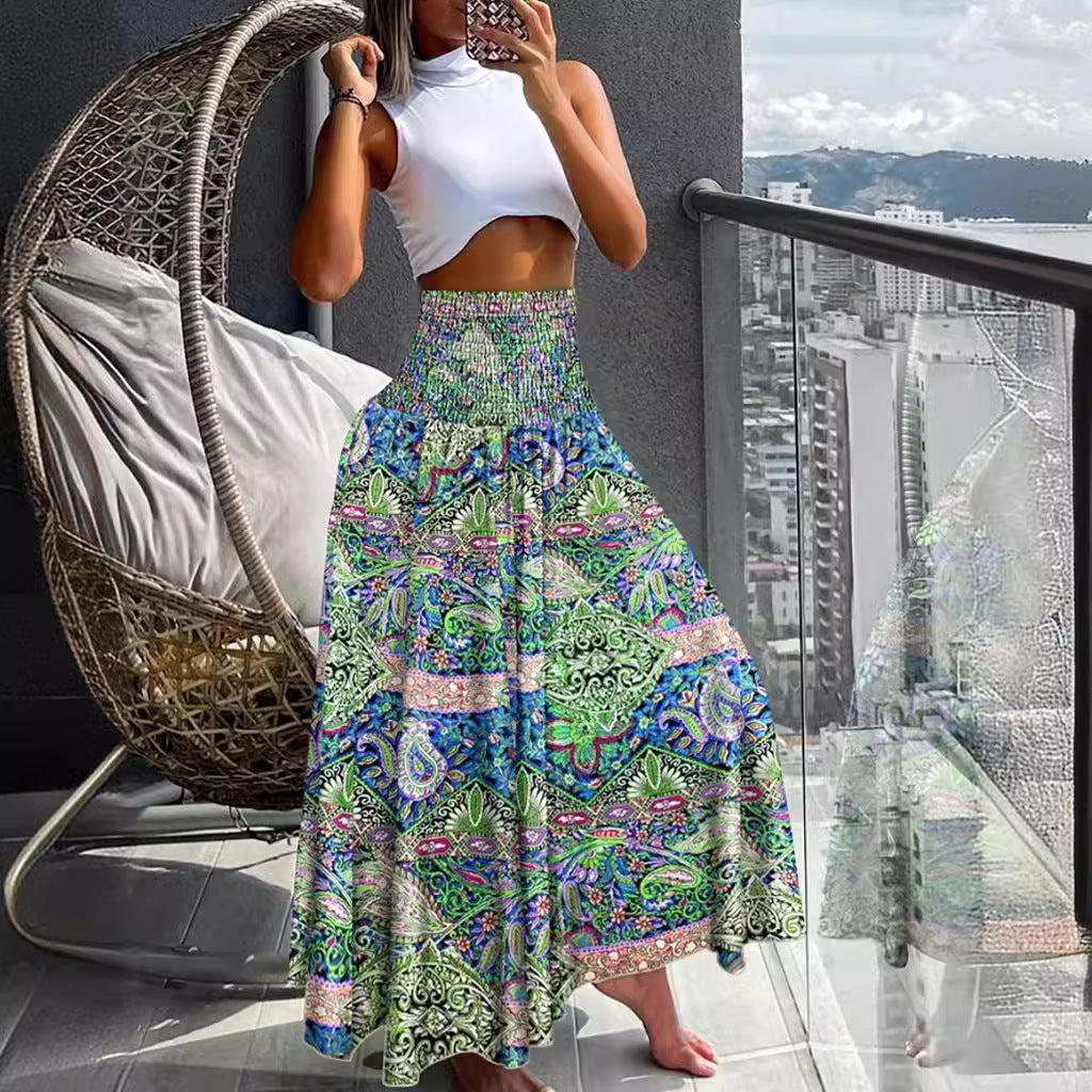 Women's Summer Casual Loose Vacation Long Skirts