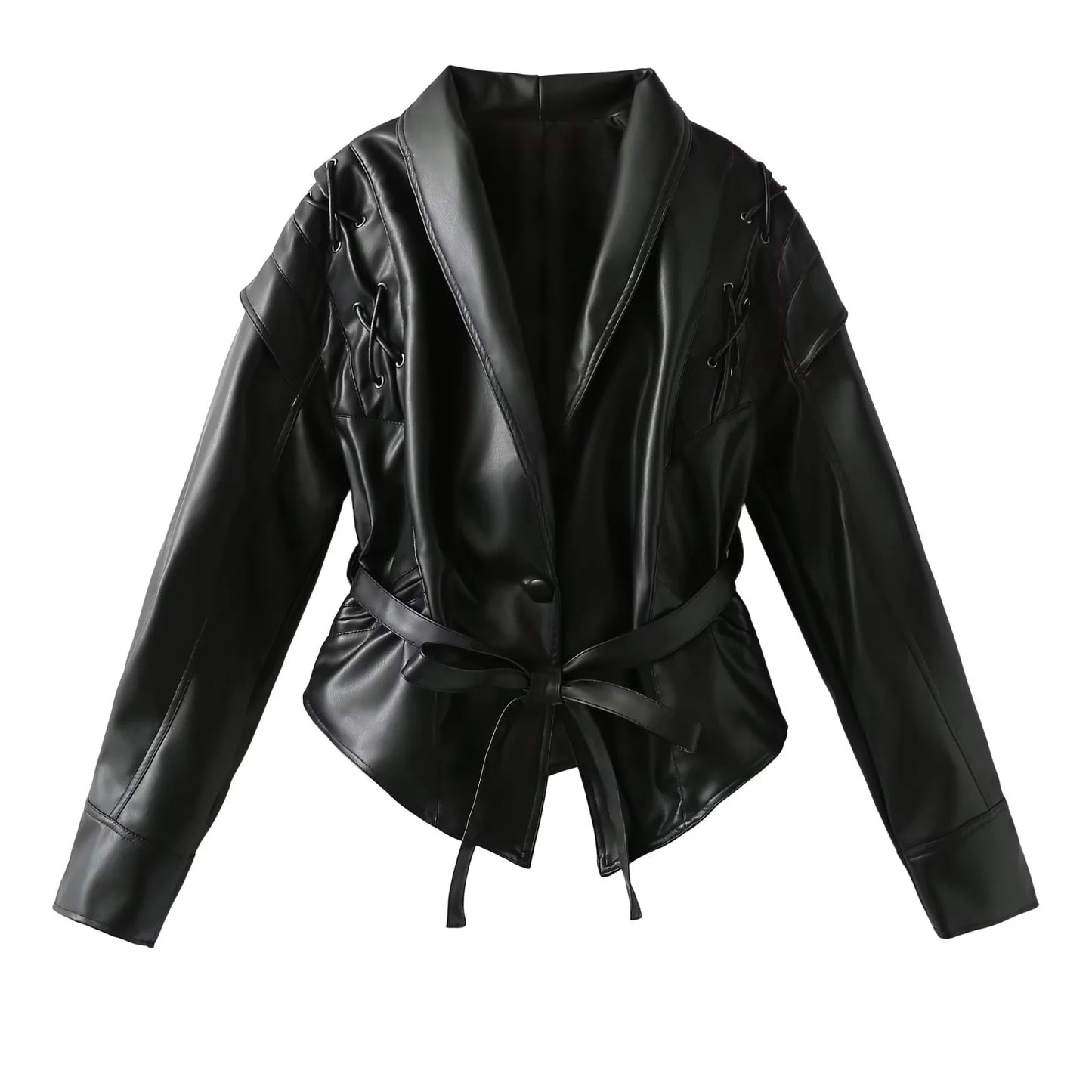 Women's Retro Imitation Leather Quality Soft Sheepskin Jackets