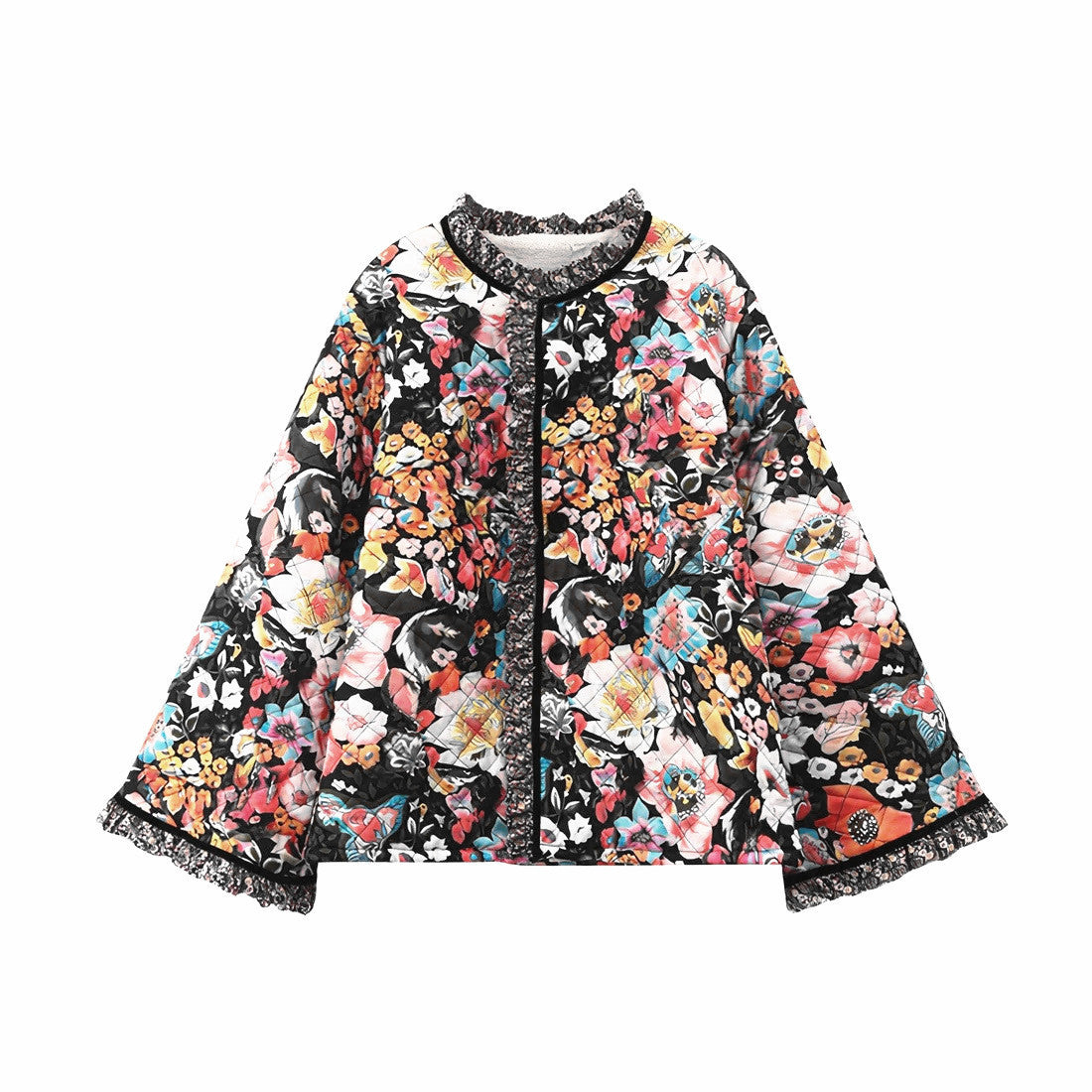 Women's Printed Comfort Casual Bell Sleeve Loose-fitting Coats