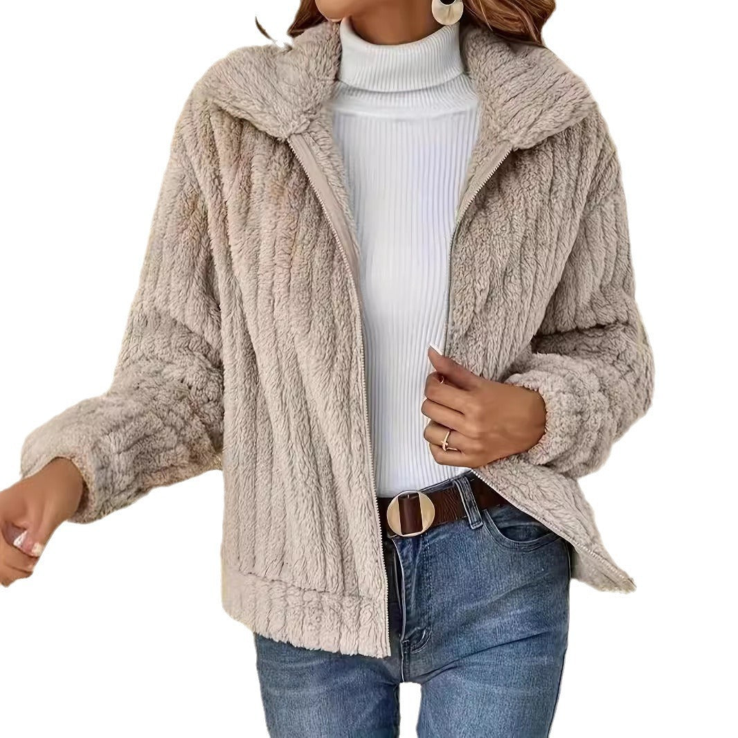 Women's Charming Fashion Wear Veet Lapel Coats