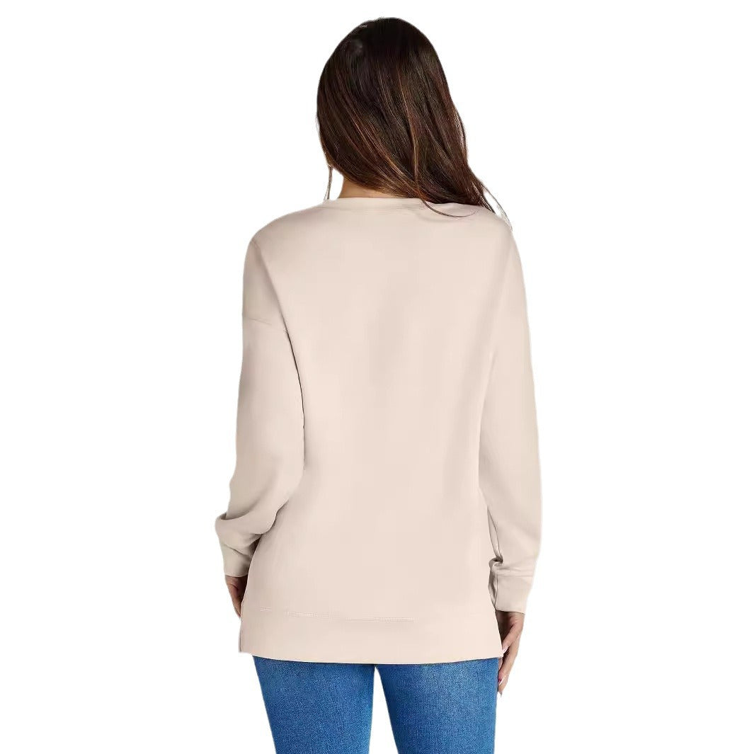 Pull ample et chaud pour femme, col rond, épais, automne et hiver