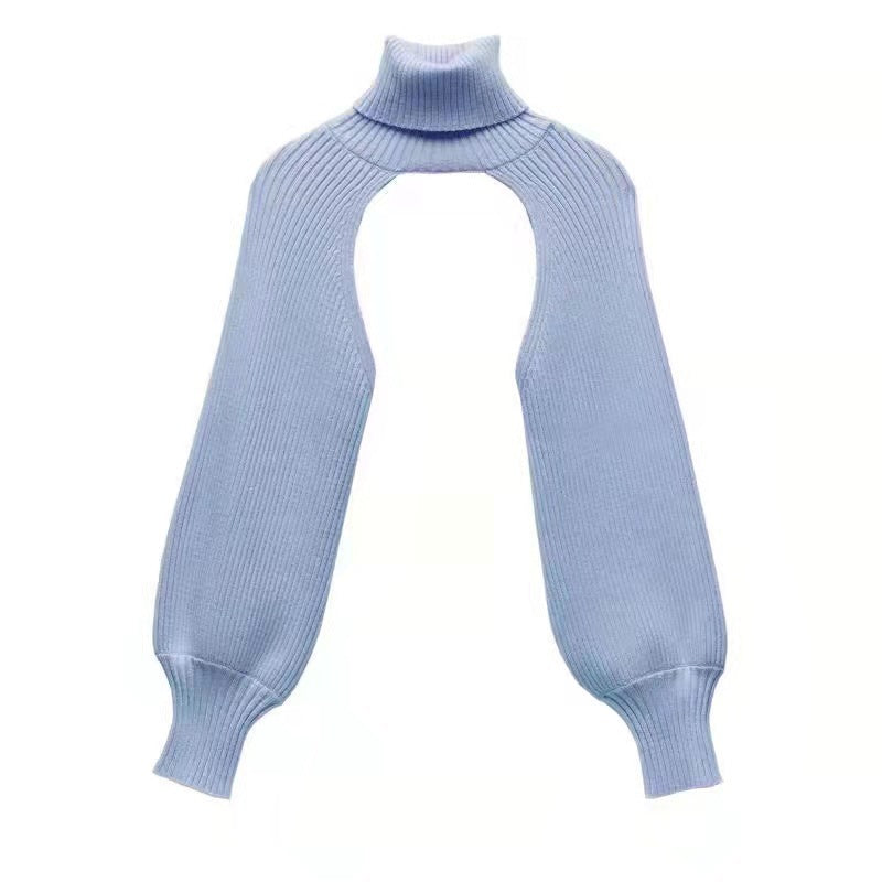 Women's Lantern Sleeve Turtleneck Woolen Oversleeve Solid Sweaters