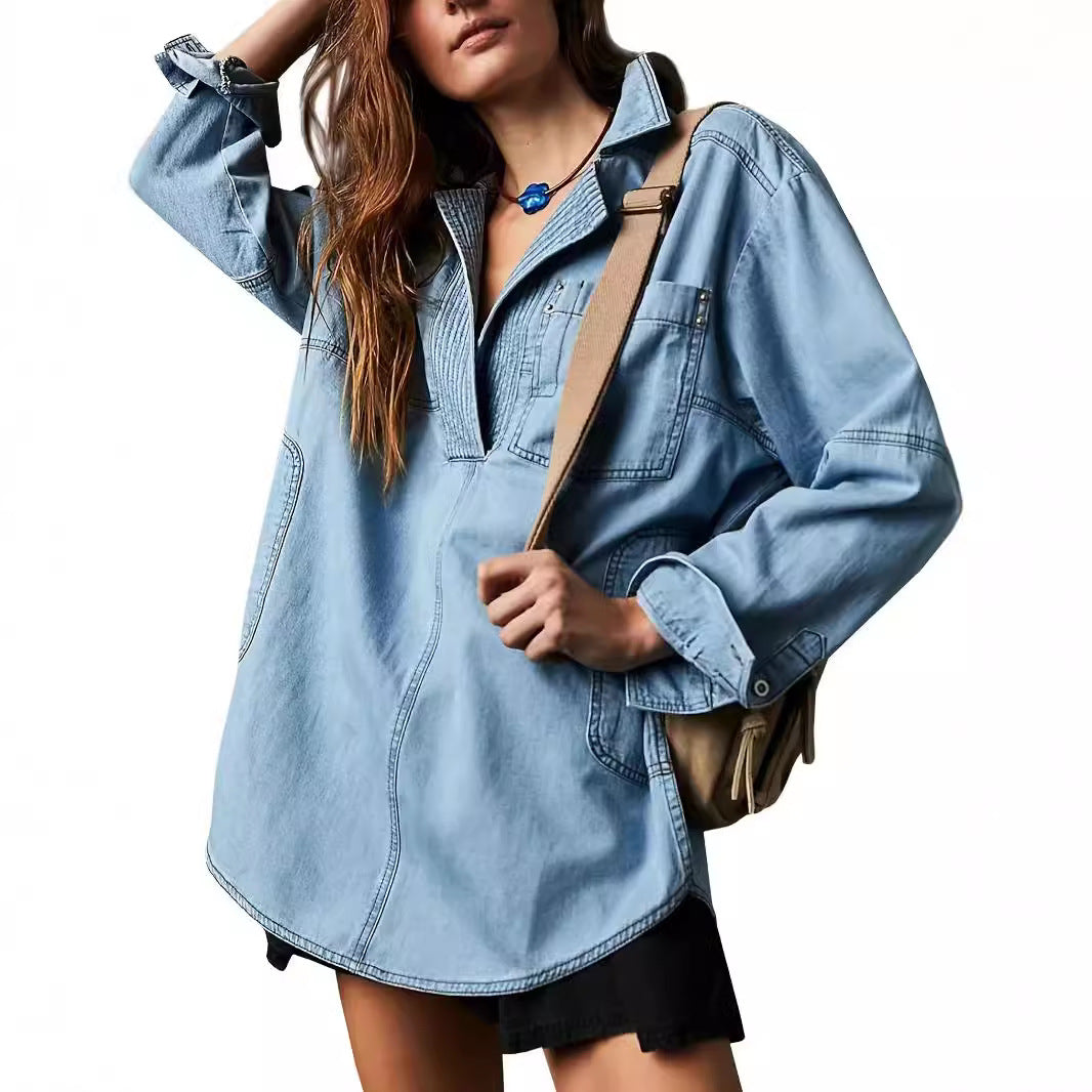 Stylish Denim Long-sleeved Fashion Design Casual Jackets