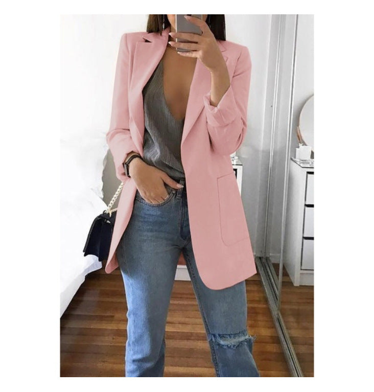 Women's Fashion Solid Color Collar Graceful Blazers