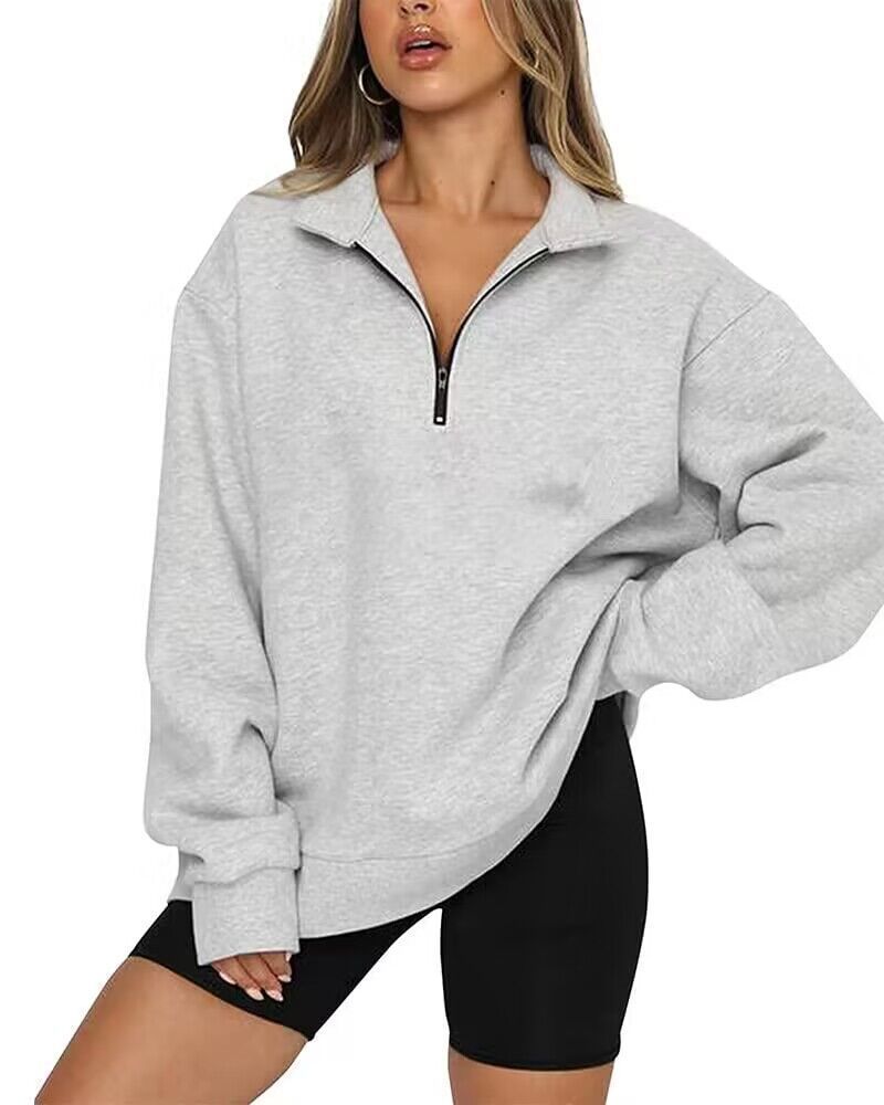 Sweat à capuche Veet pour femme, couleur unie, ample, sans pull