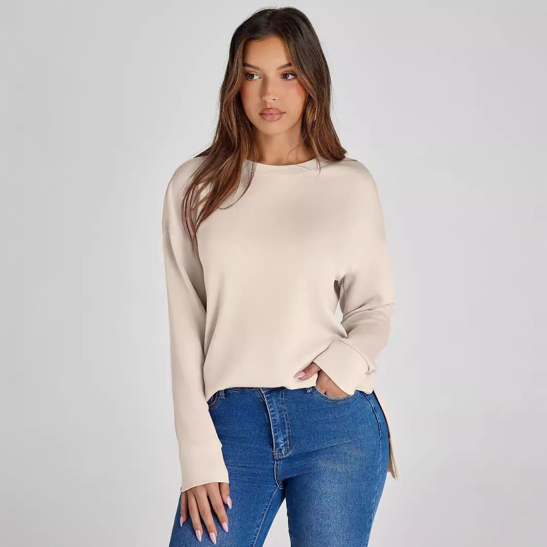 Pull ample et chaud pour femme, col rond, épais, automne et hiver