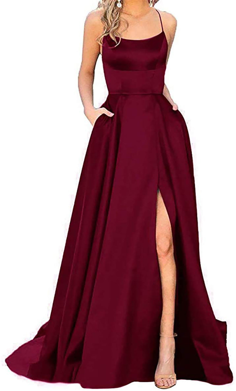 Dress Long Slimming Shoulder Hollow Girlfriends Evening Dresses