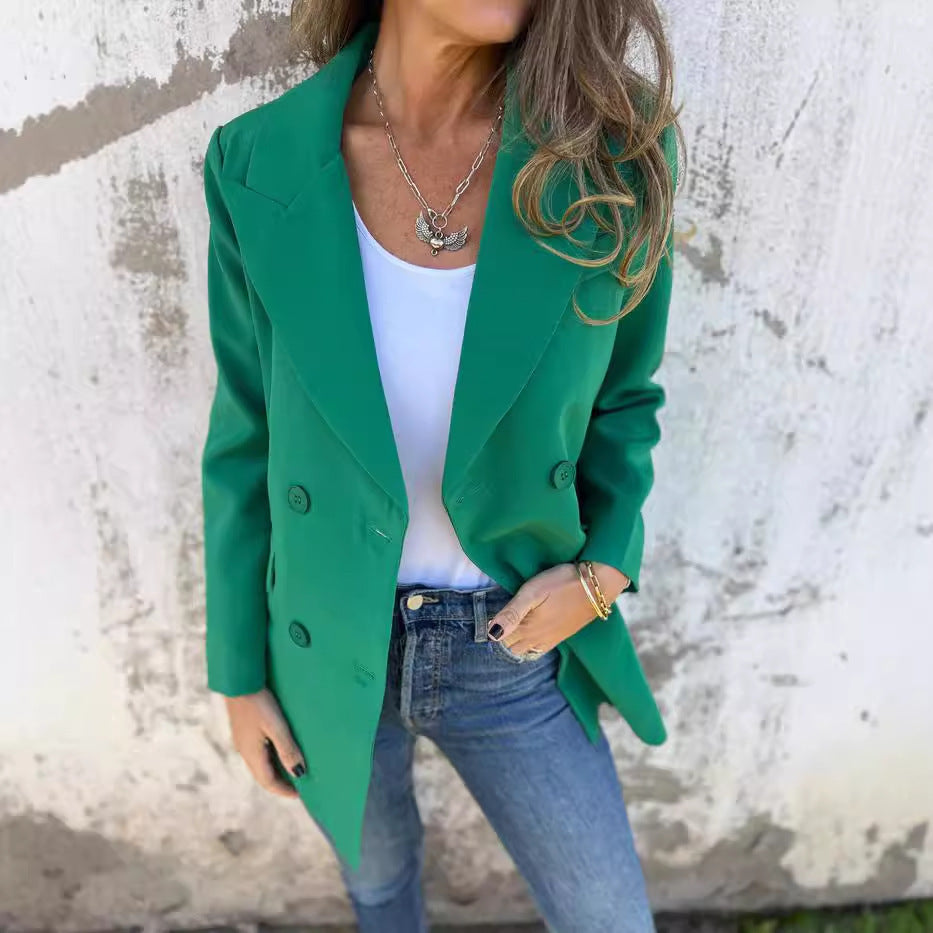 Women's Autumn Solid Color Fashion Long Sleeve Blazers