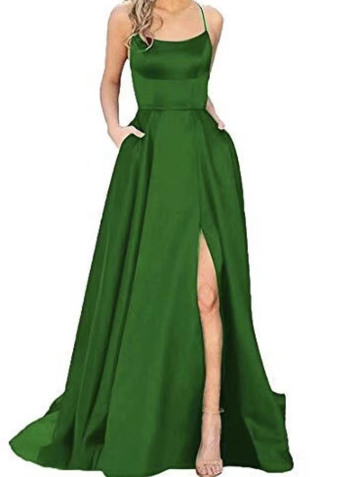 Dress Long Slimming Shoulder Hollow Girlfriends Evening Dresses