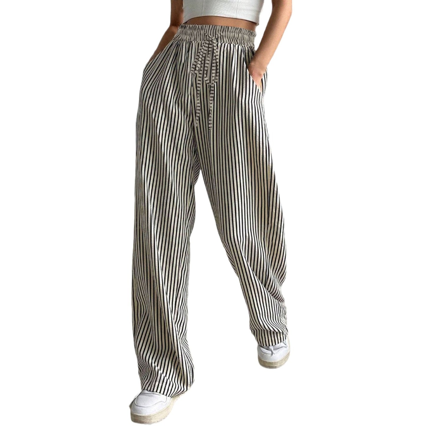 Women's Pretty Cool Striped Casual Trousers Pants