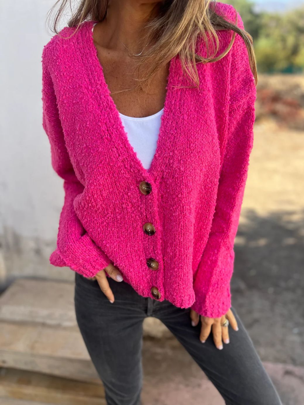 Women's Step-in Fashion Solid Color Knitted For Sweaters