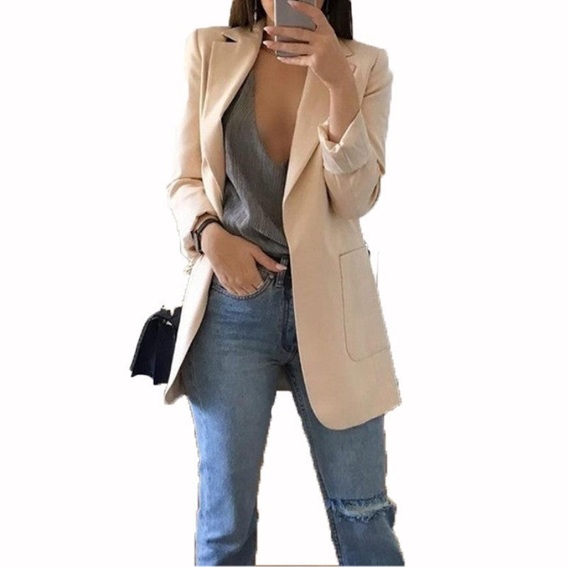 Women's Fashion Solid Color Collar Graceful Blazers