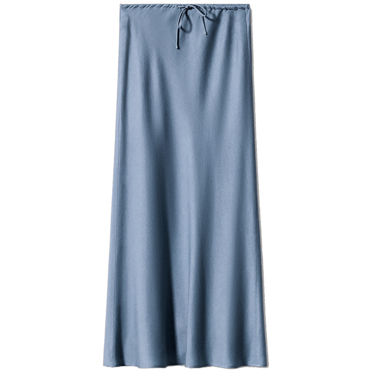 Women's Quality Satin Long Dress Waist Drawstring Skirts