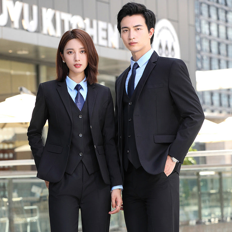 Occupation Black Set Summer Career College Suits