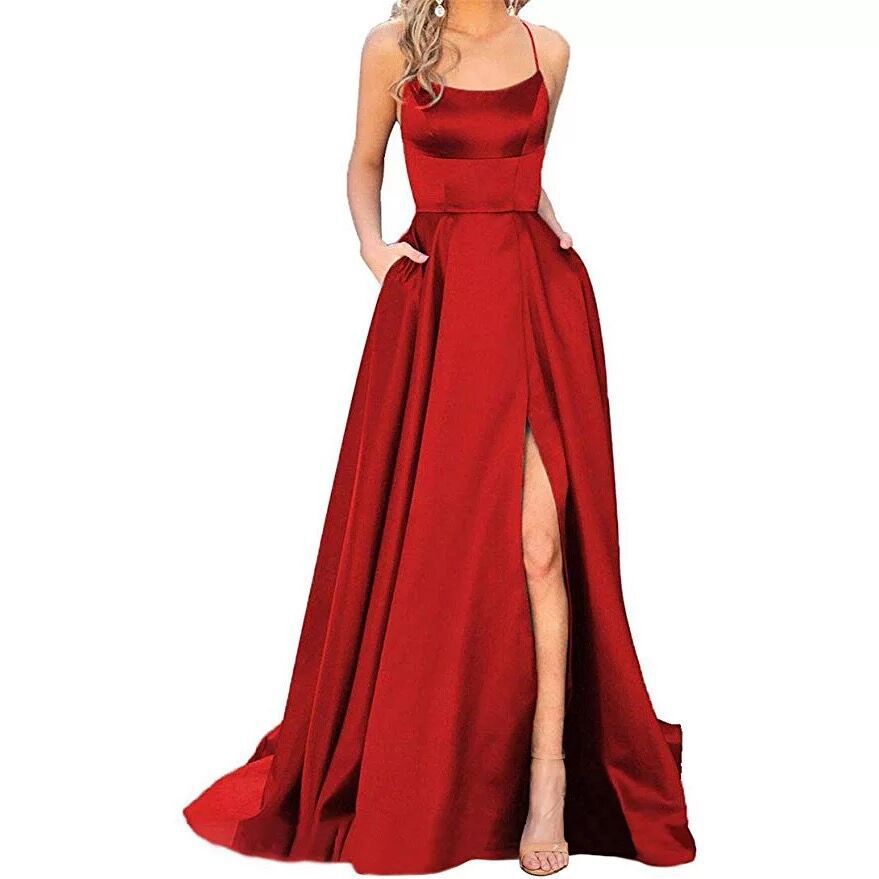 Dress Long Slimming Shoulder Hollow Girlfriends Evening Dresses