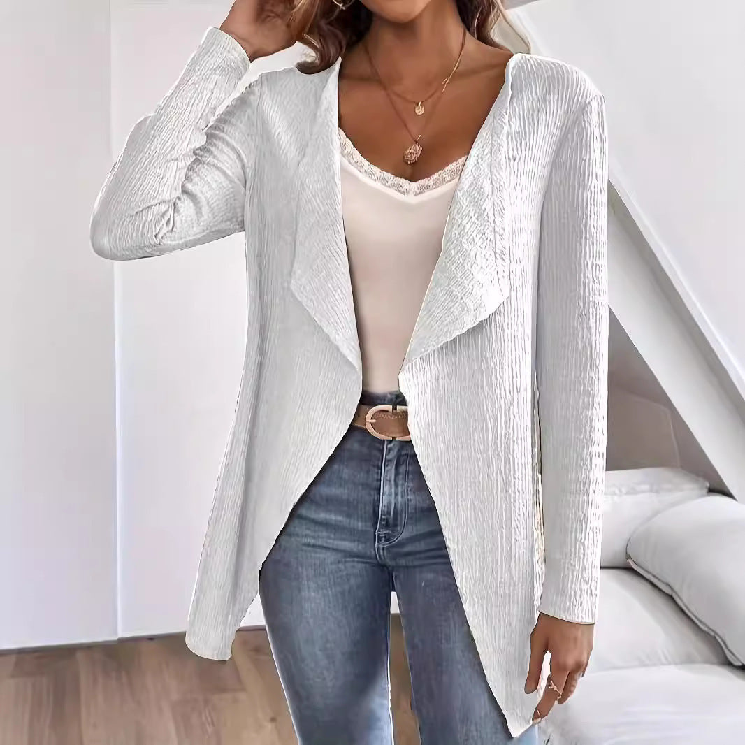 Women's Long Sleeve Solid Color Casual Loose Jackets