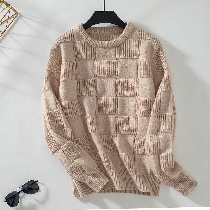 Women's Leisure Pullover Loose Round Neck Sweaters